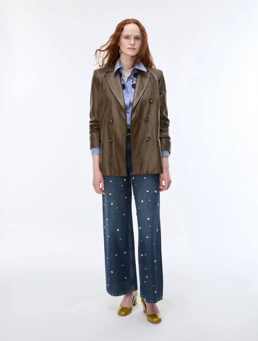 iBLUES Coated fabric blazer