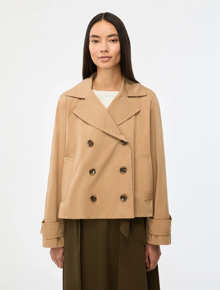DOUBLE-BREASTED JACKET Camel
