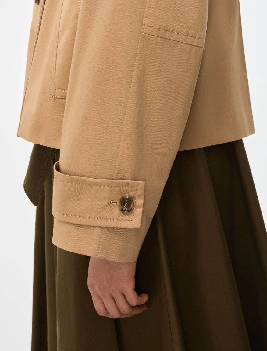 DOUBLE-BREASTED JACKET Camel