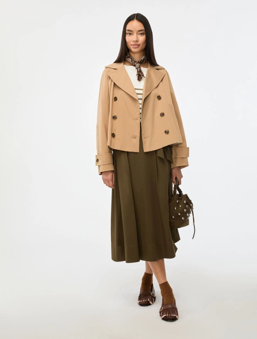 DOUBLE-BREASTED JACKET Camel