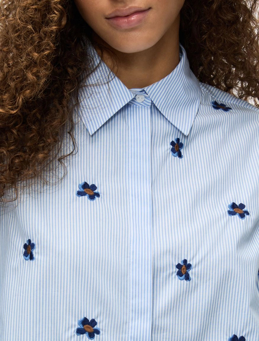 EMBROIDERED SHIRT Light Blue