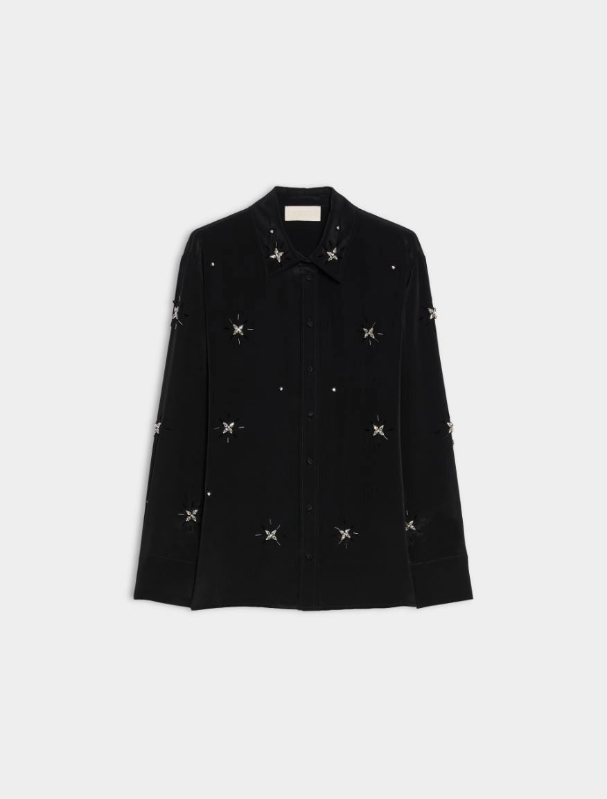 iBLUES Rhinestone - embellished silk - blend shirt