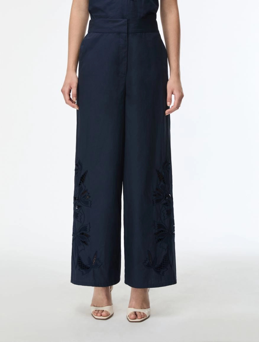 IBLUES Embroidered cotton trousers