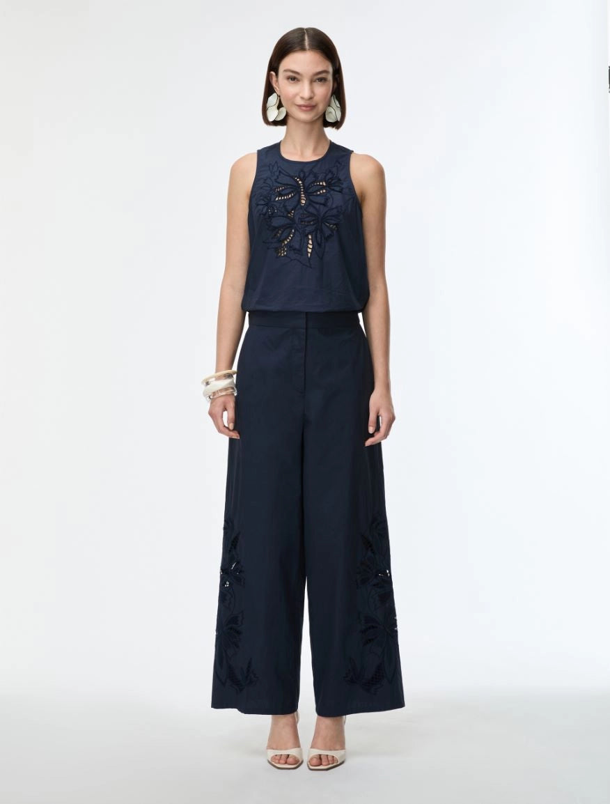 IBLUES Embroidered cotton trousers