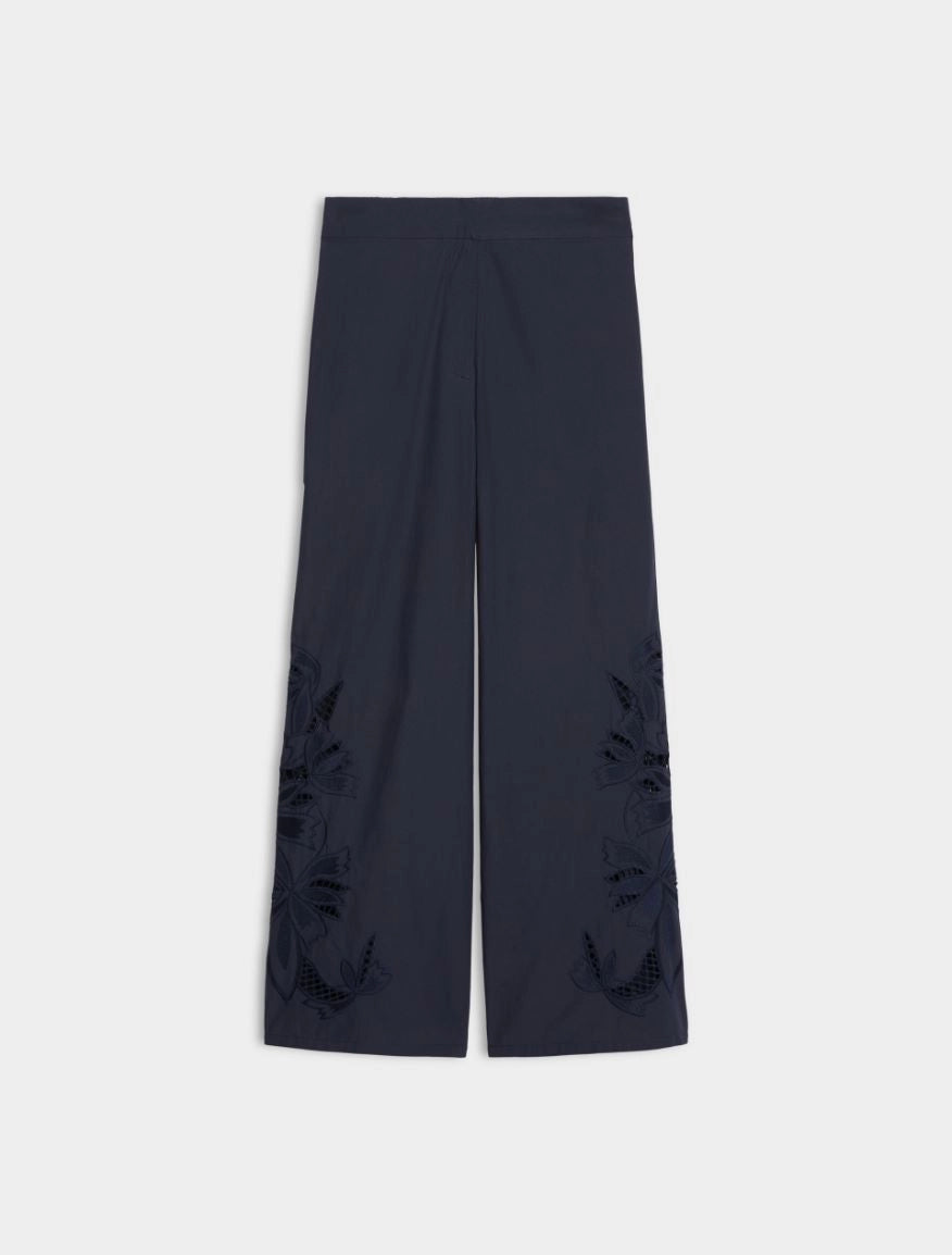 IBLUES Embroidered cotton trousers
