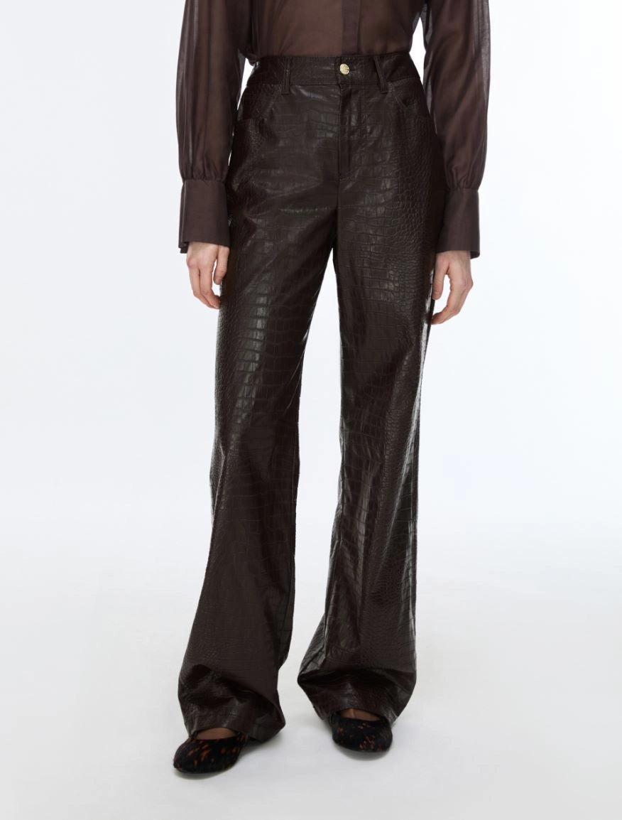 iBLUES Coated fabric trousers