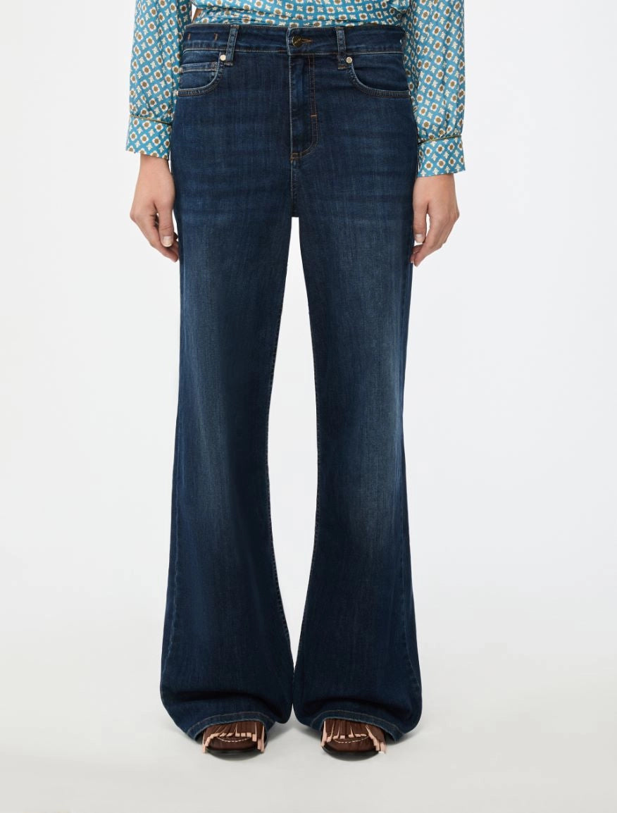 WIDE-LEG TROUSERS Blue Jeans