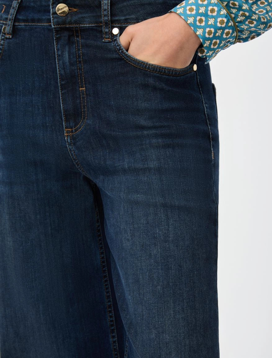 WIDE-LEG TROUSERS Blue Jeans
