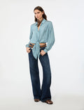 WIDE-LEG TROUSERS Blue Jeans