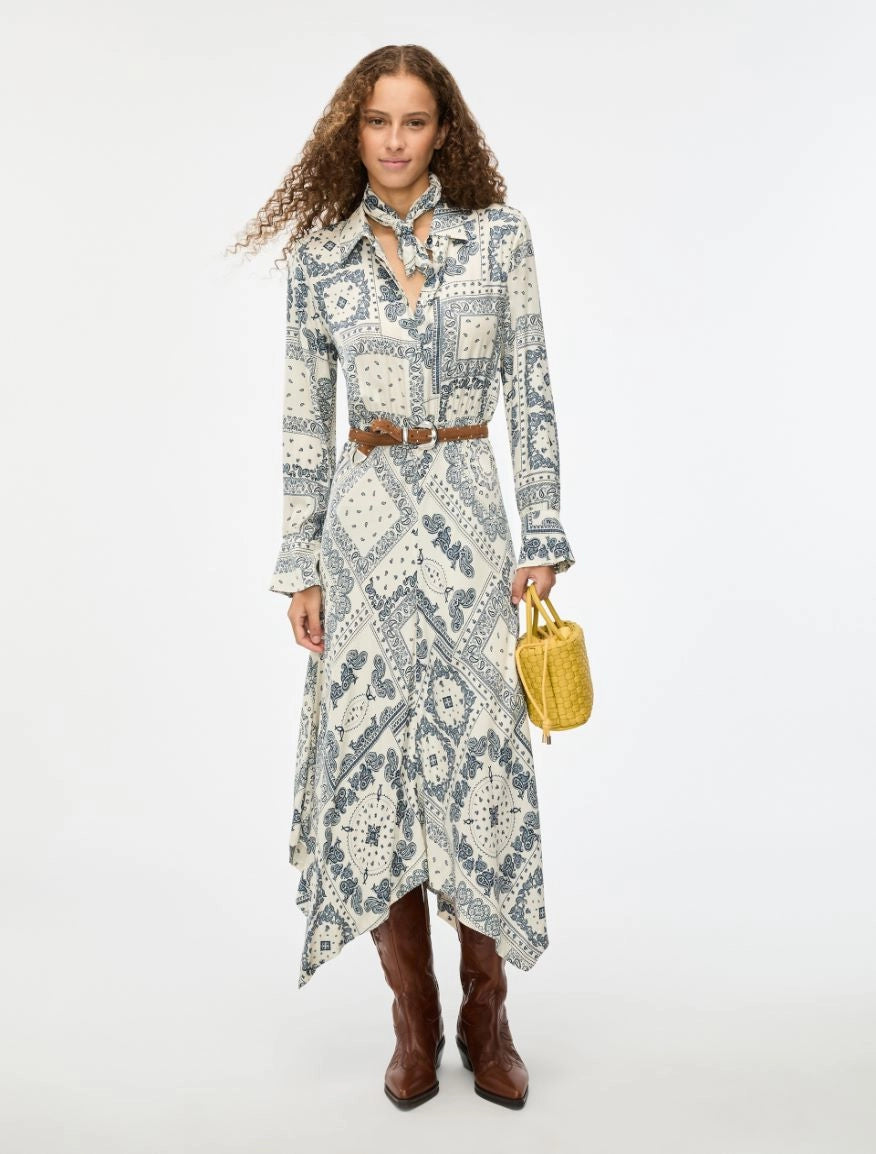 FIGURE-SKIMMING DRESS Ivory