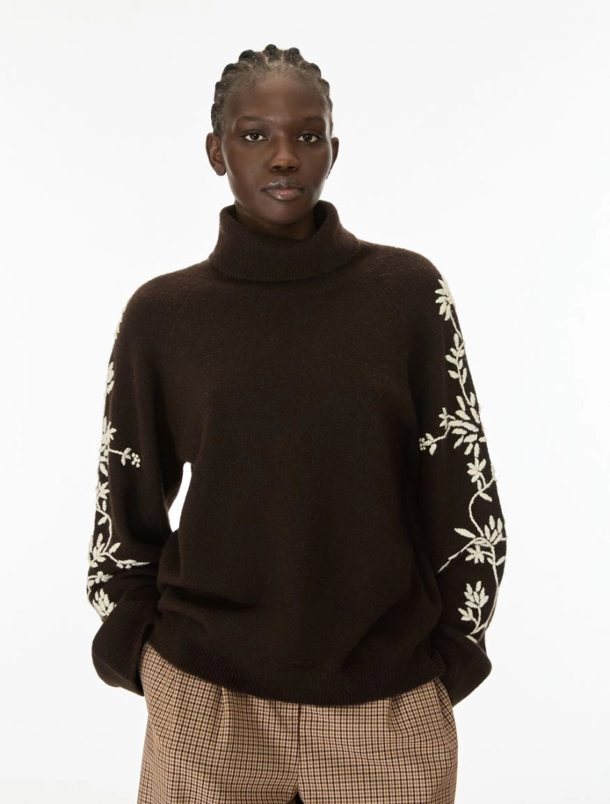 iBLUES Alpaca - blend polo - neck jumper