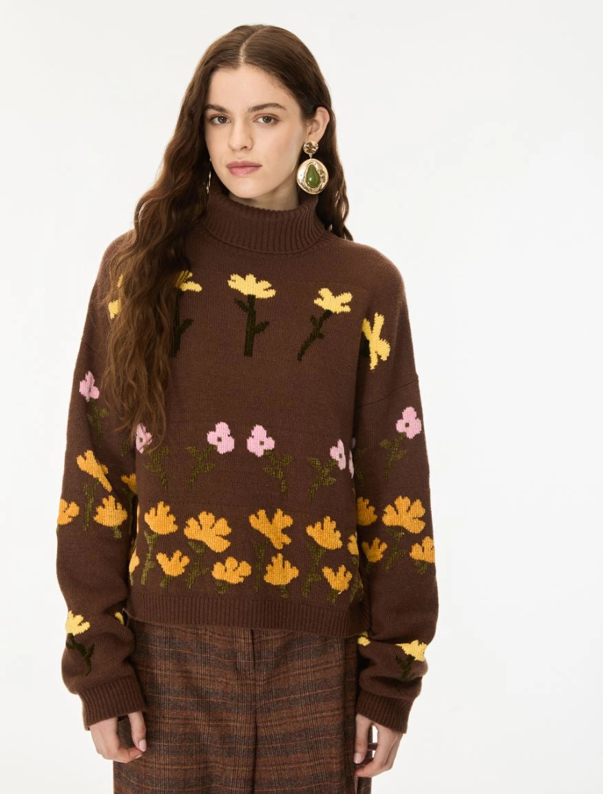 iBLUES Merino wool - blend polo - neck jumper
