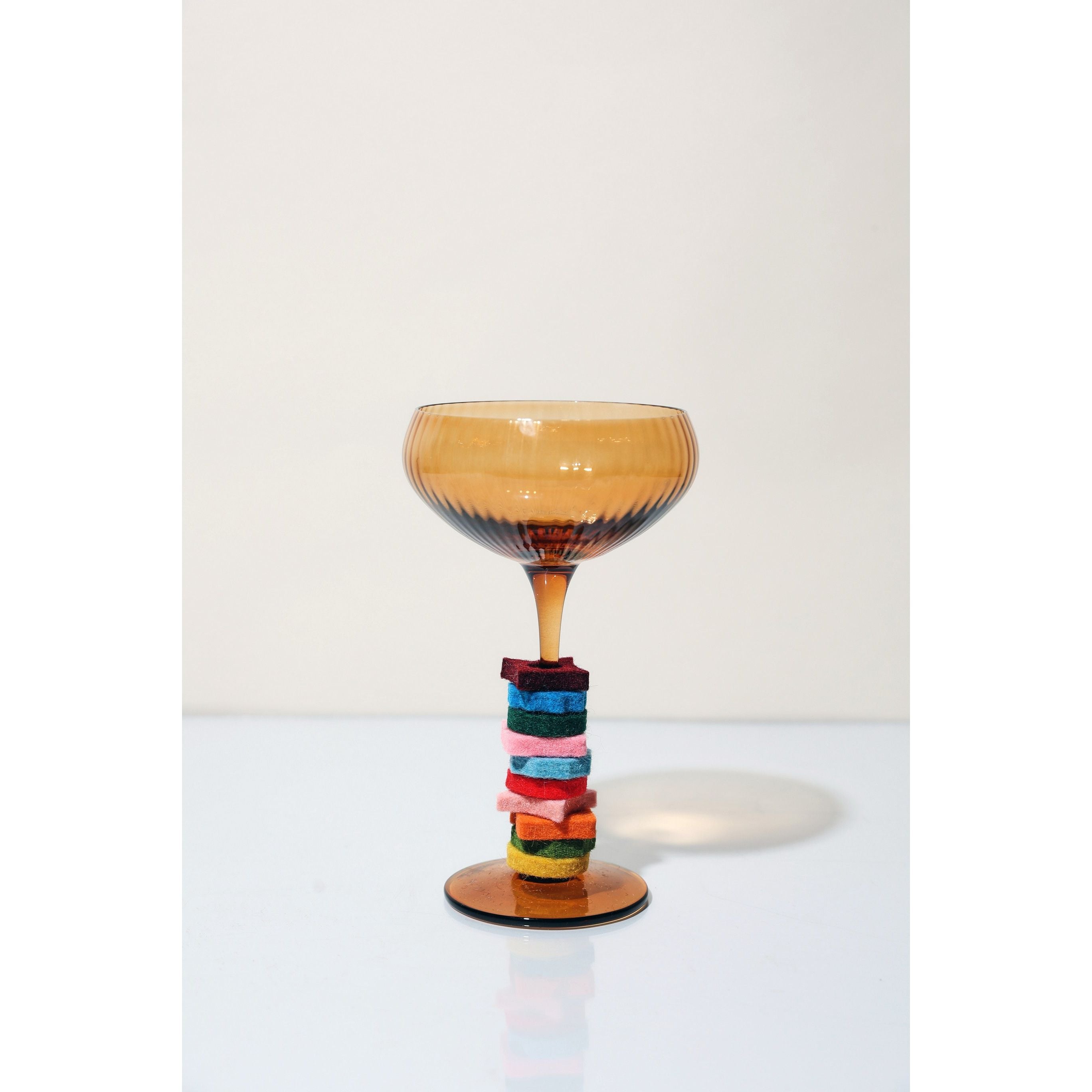 HERE'S HOW - Σετ με 8 Πολύχρωμα Διακριτικά Ποτηριών, The Link Felt Drink Tags