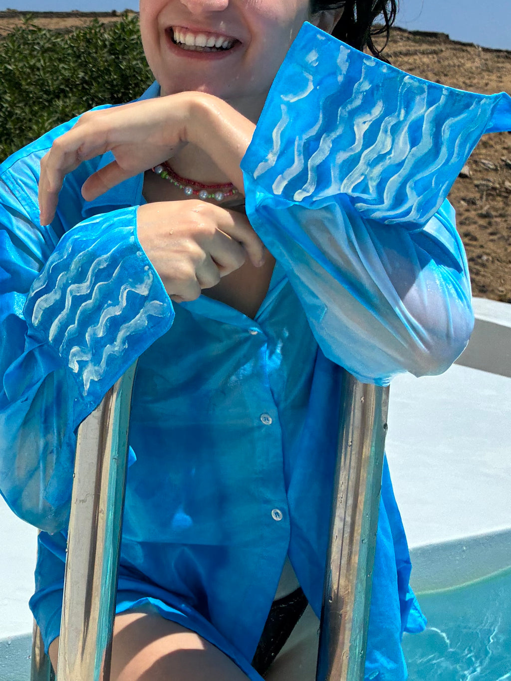 PERSA COLLECTION "LE GRAND BLUE" Oversized Shirt
