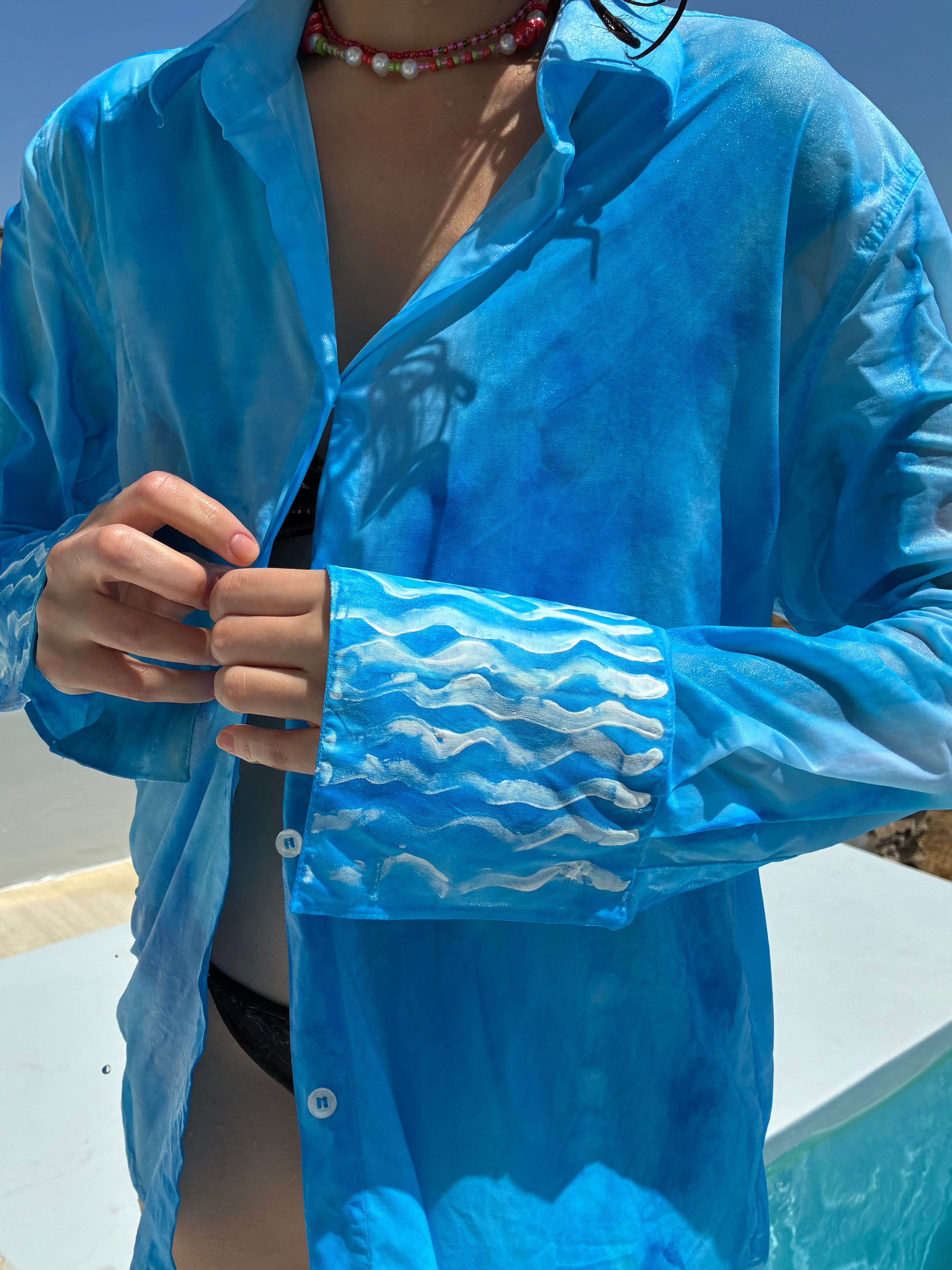 PERSA COLLECTION "LE GRAND BLUE" Oversized Shirt
