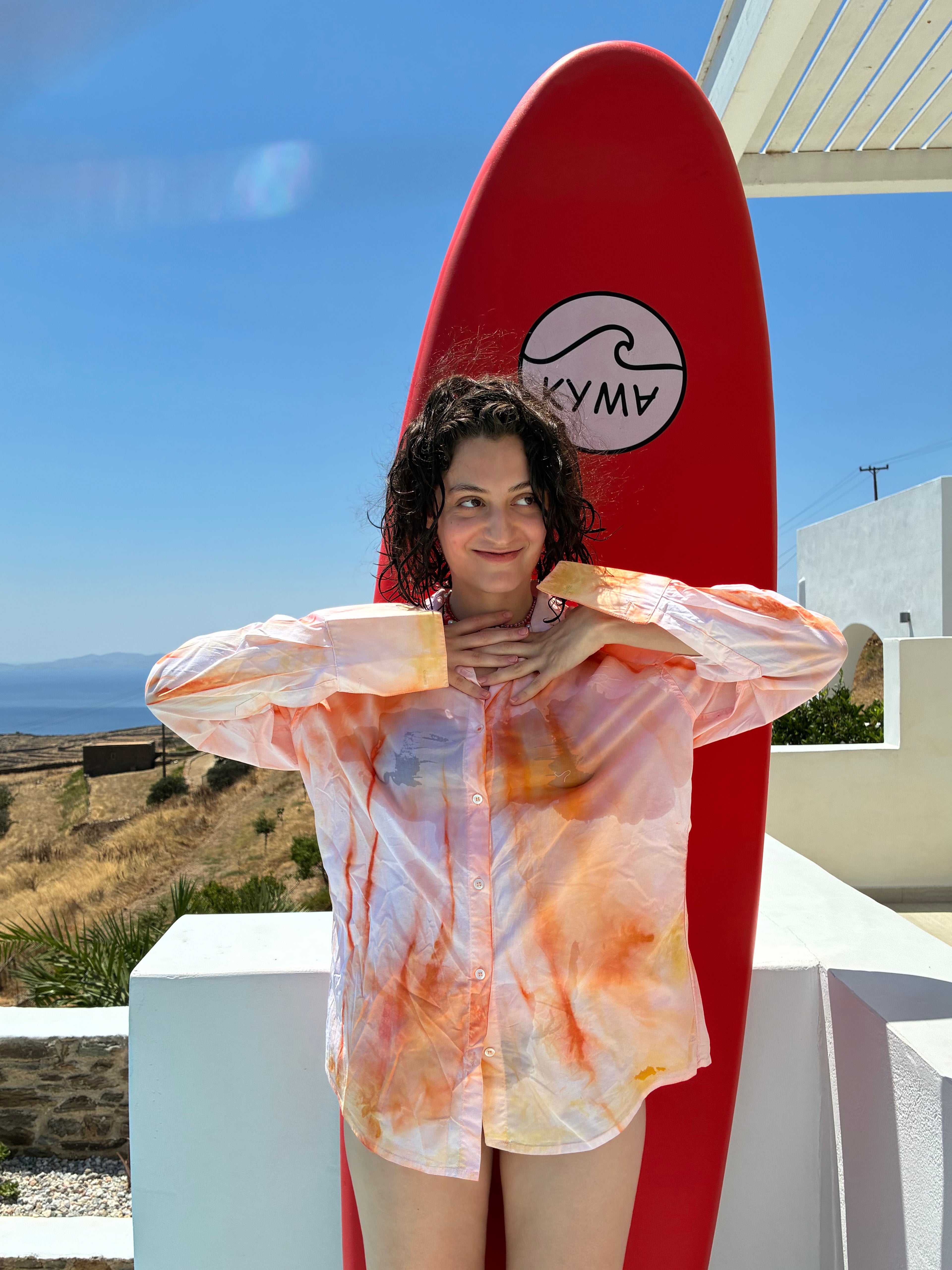 PERSA COLLECTION "SORBET RASBERRY" Oversized Shirt