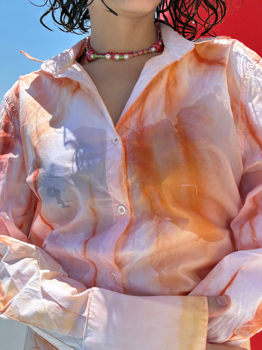 PERSA COLLECTION "SORBET RASBERRY" Oversized Shirt