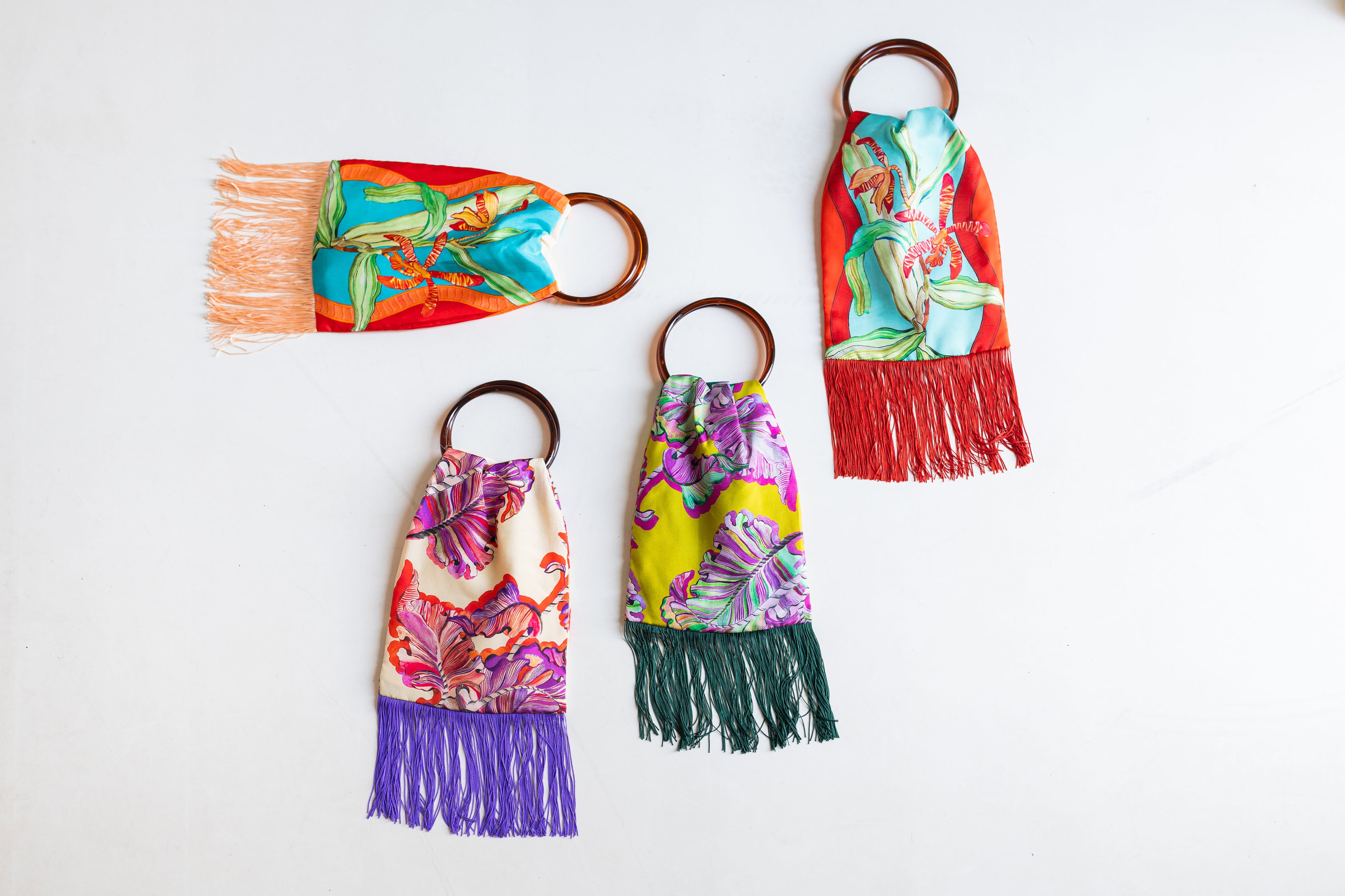 ELENI MALAMI Ioli Cream Silk Luxury Handbag
