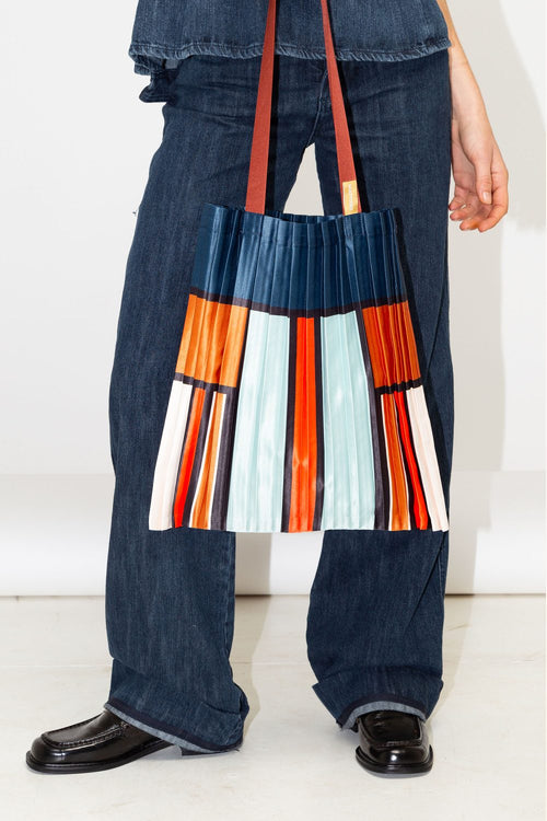 Borsa plissettata in raso Chia