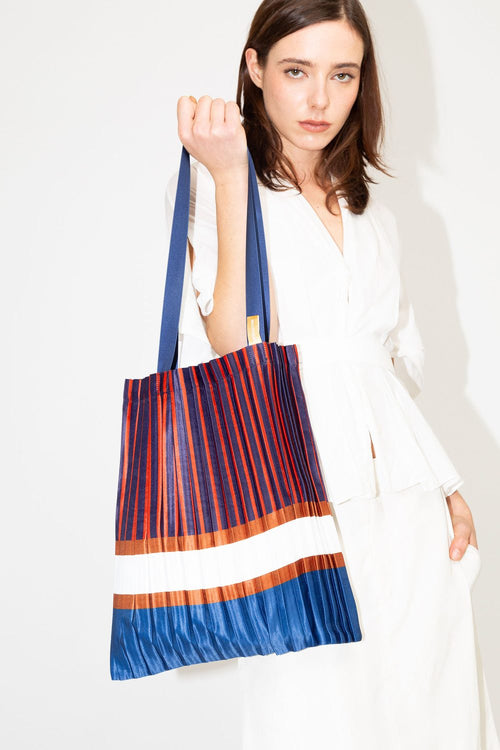 Borsa plissettata in raso Chiavari