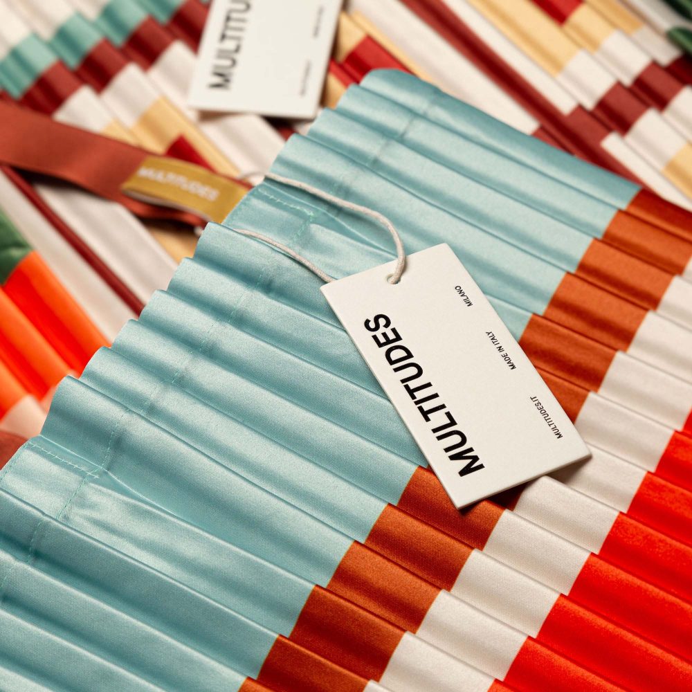 Borsa plissettata in raso Chia