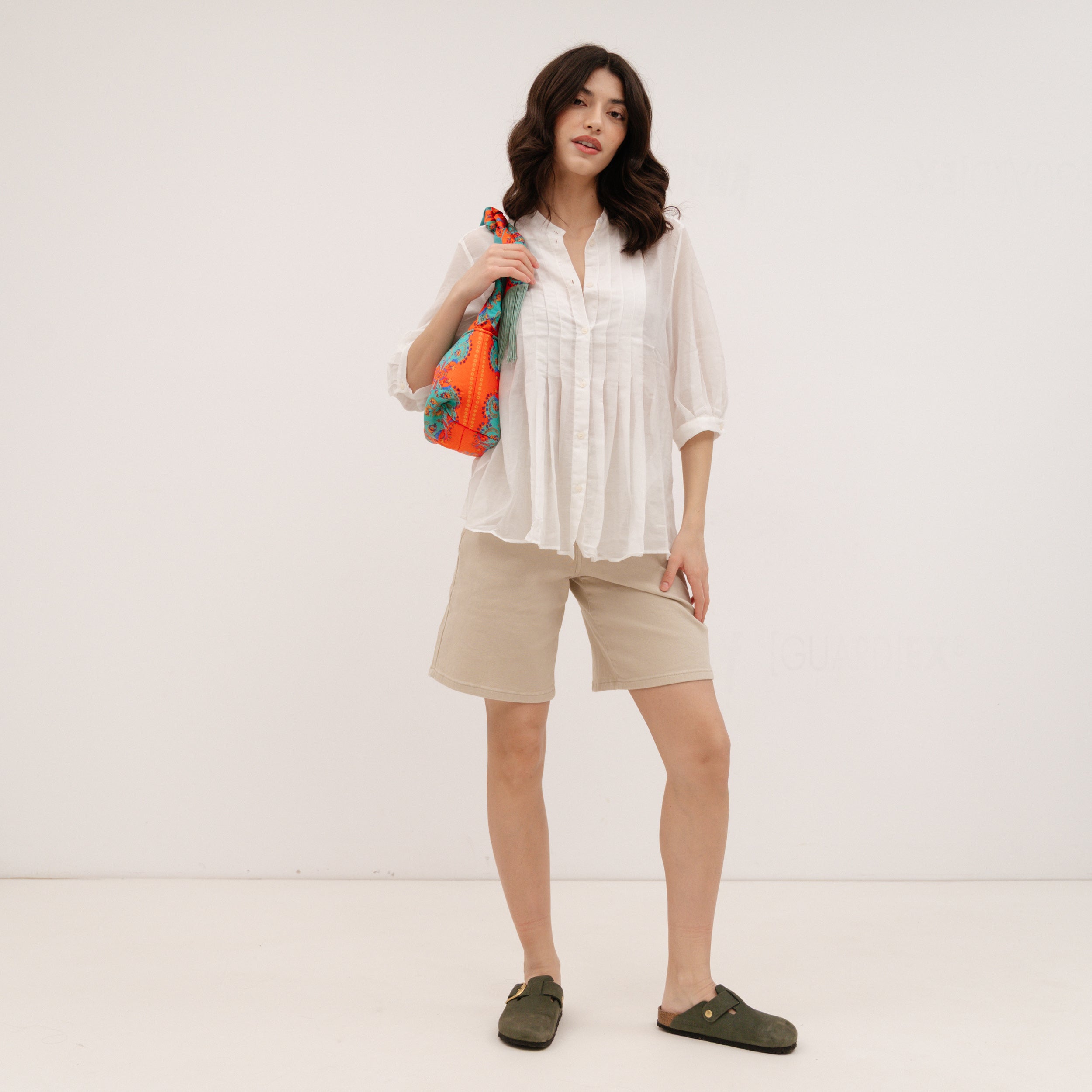 PERSA COLLECTION Beige Cotton Shorts