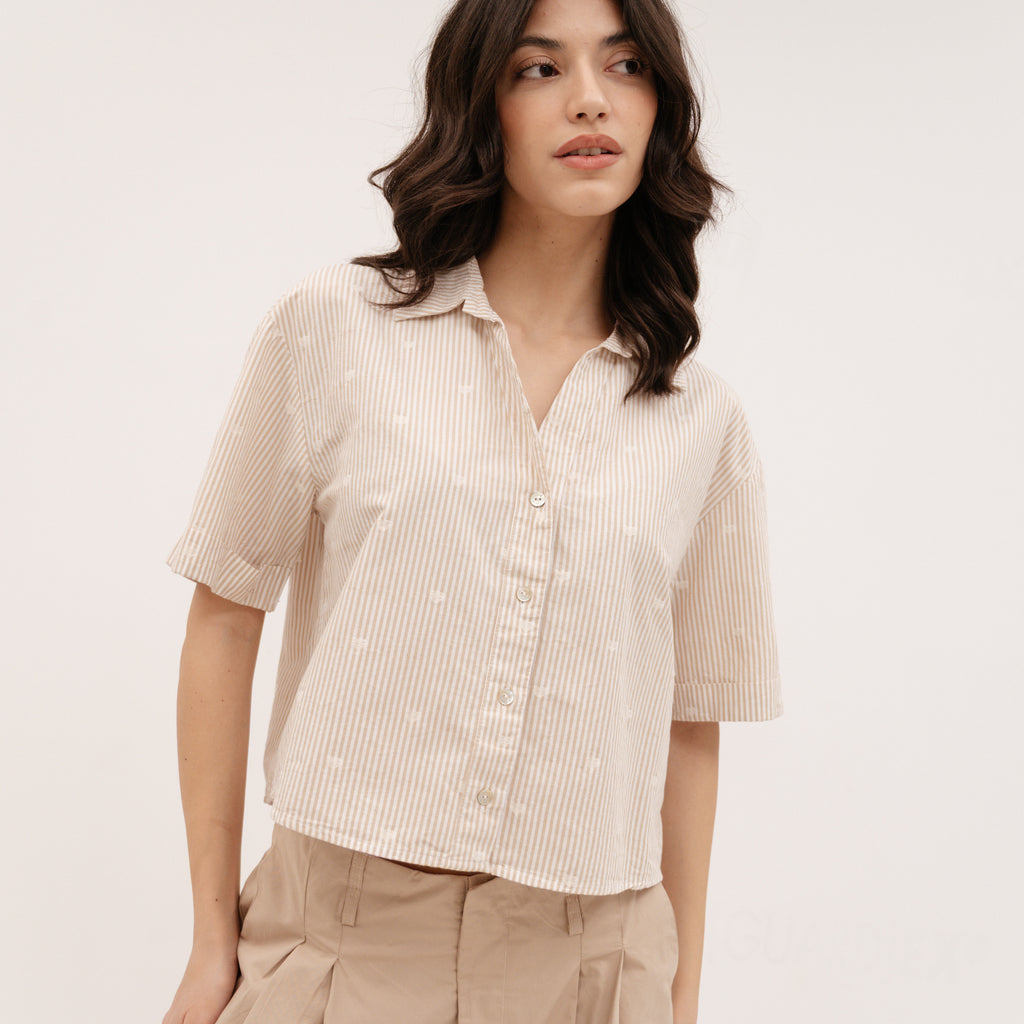 YESZEE Beige shirt with hearts
