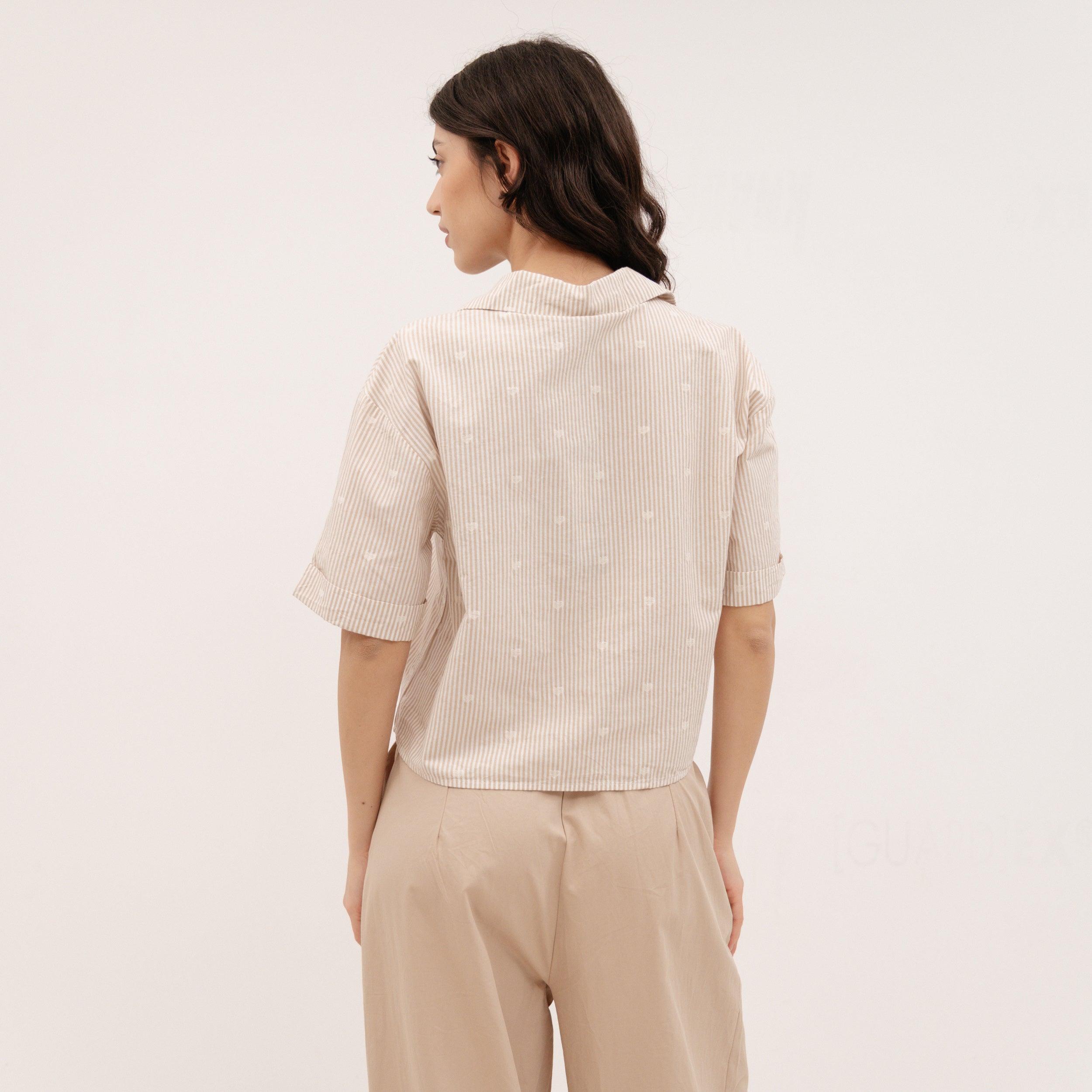 YESZEE Beige shirt with hearts