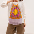 ELENI MALAMI "Island sunset" Luxury HandBag with Bamboo Handles