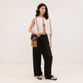 PERSA COLLECTION Black Satin Pants