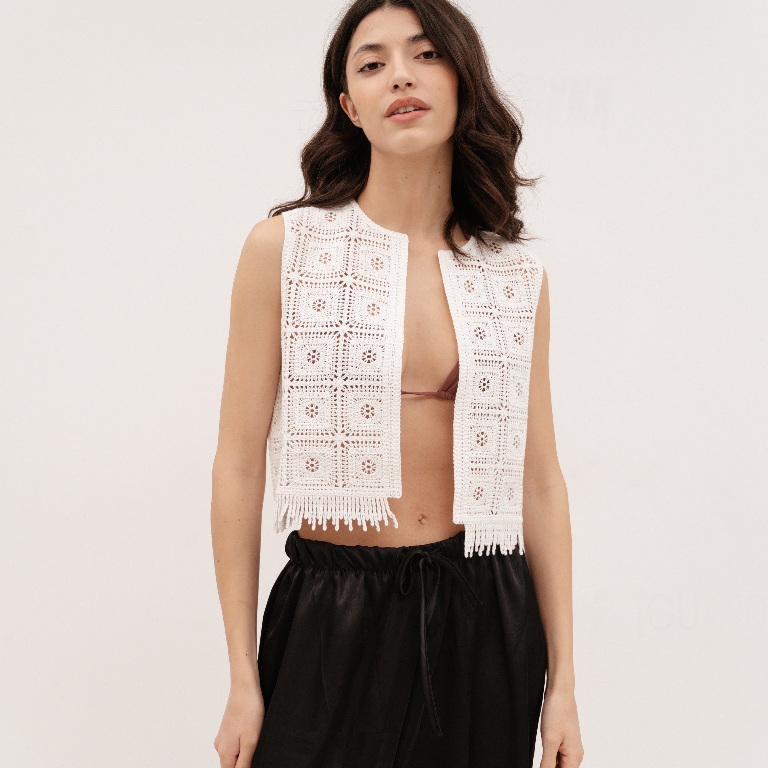 EMME MARELLA Crochet-knit gilet