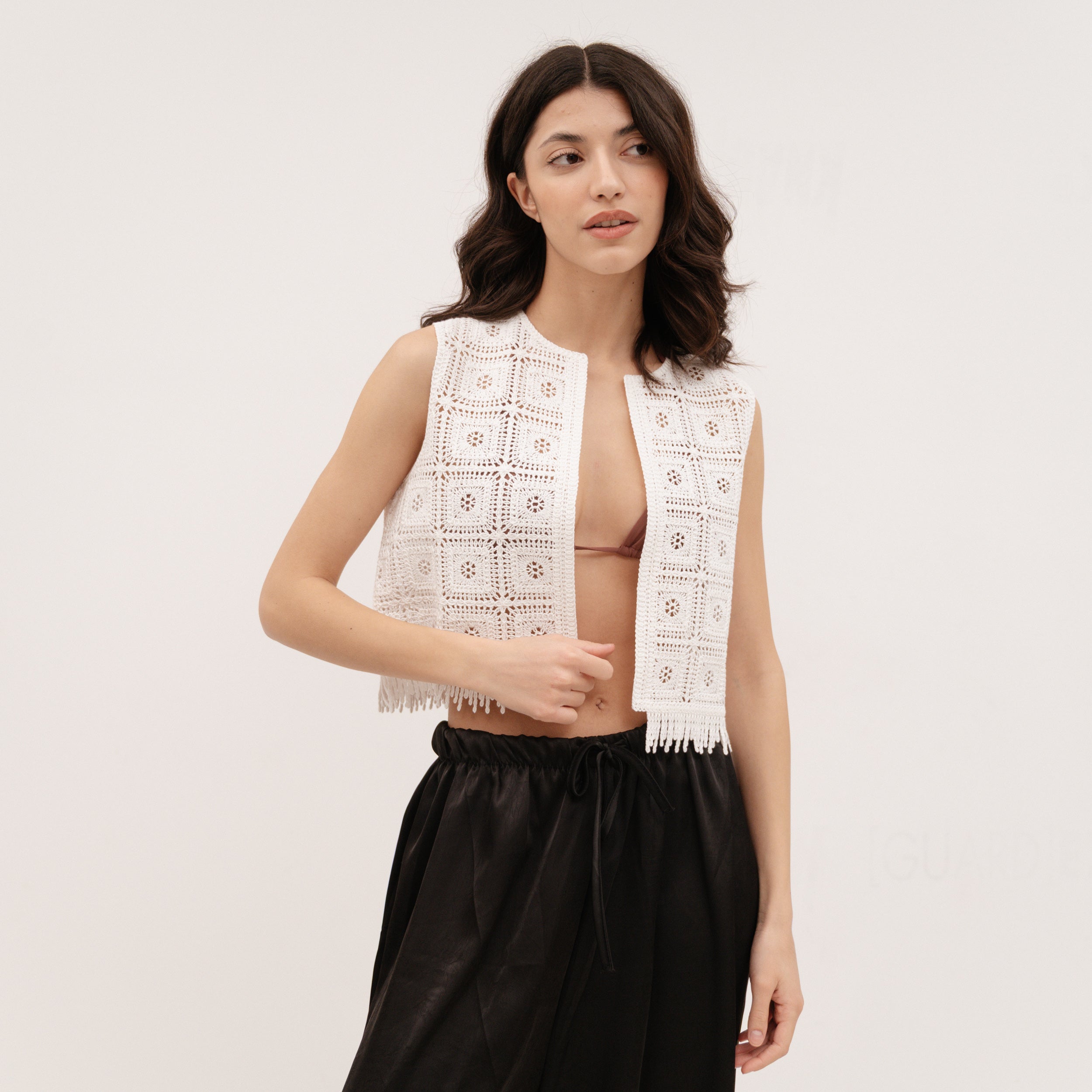 EMME MARELLA Crochet-knit gilet