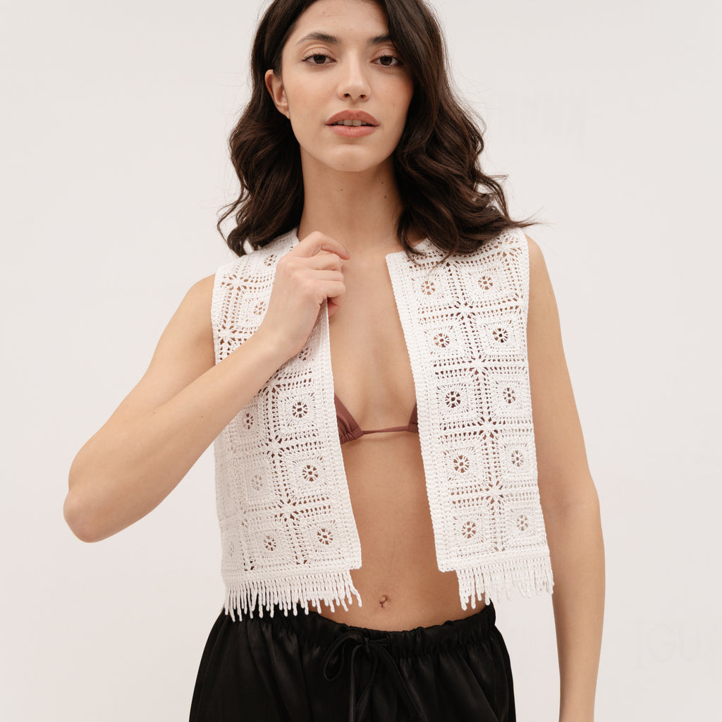 EMME MARELLA Crochet-knit gilet
