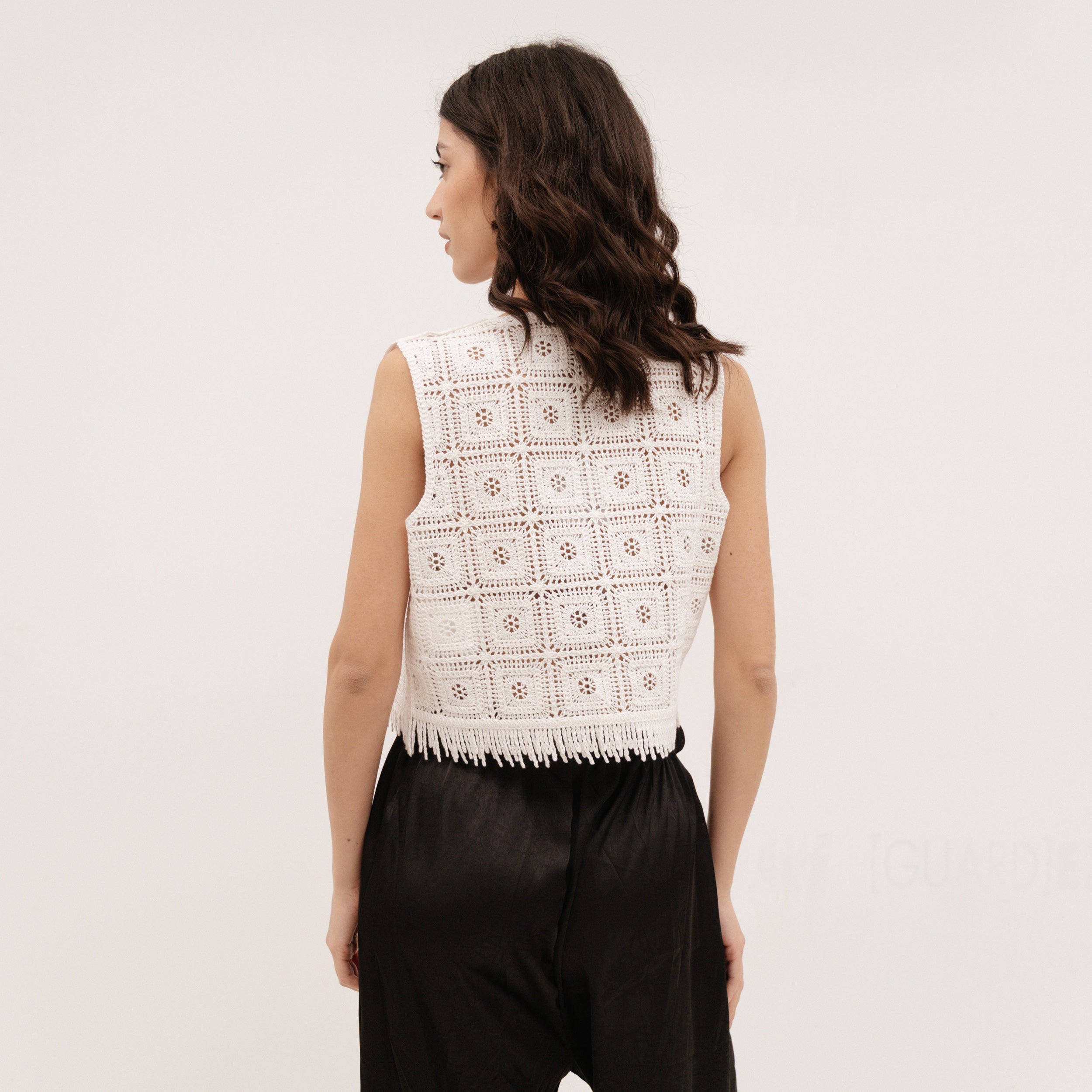 EMME MARELLA Crochet-knit gilet