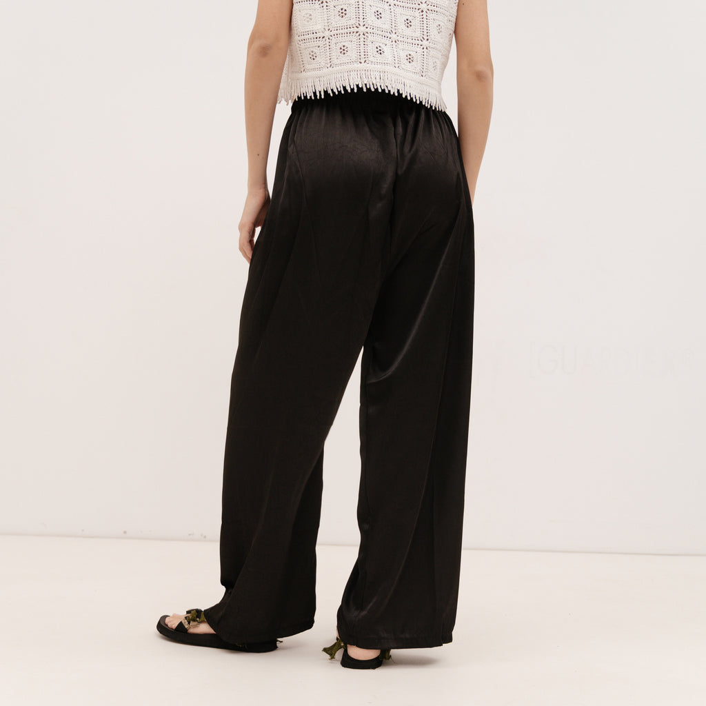 PERSA COLLECTION Black Satin Pants