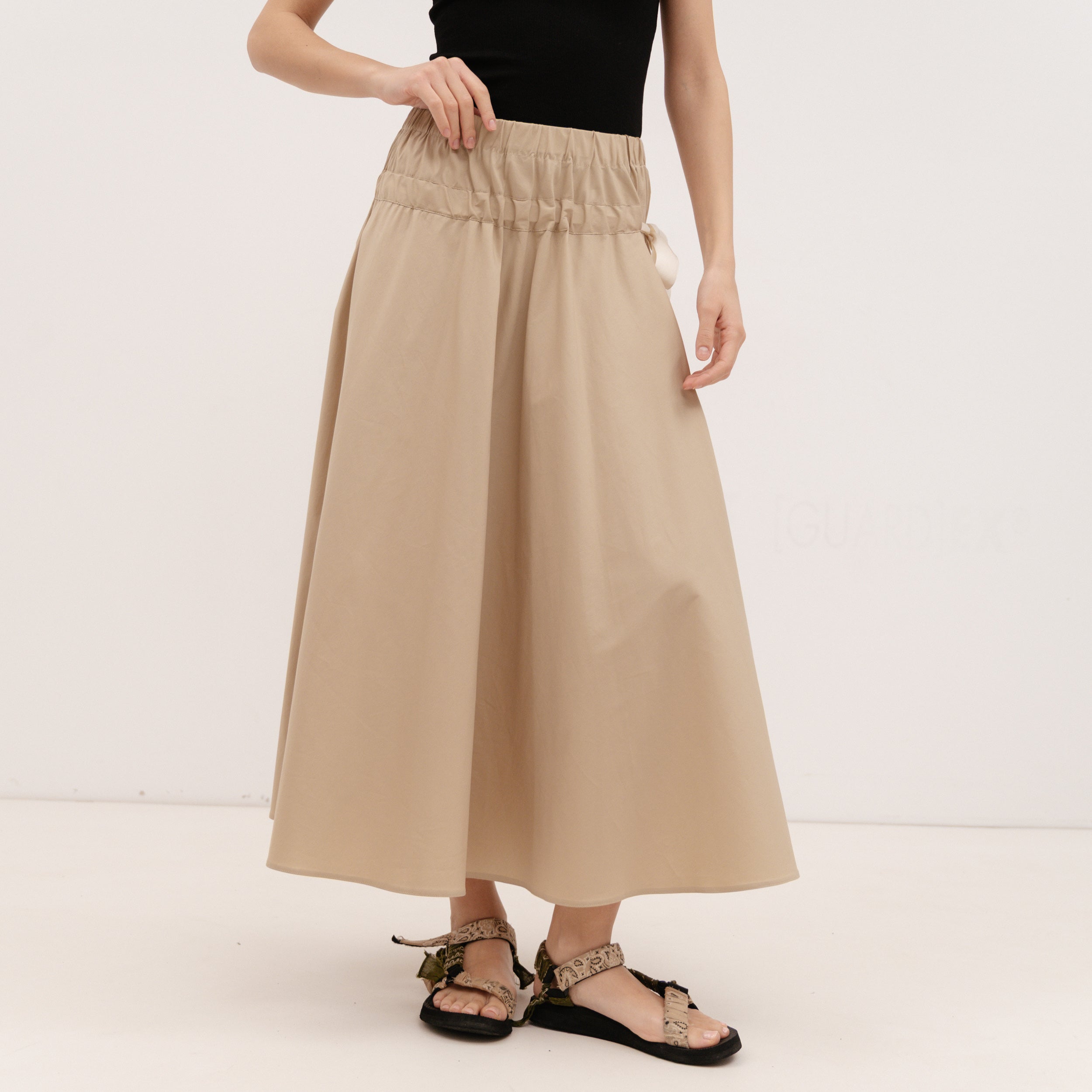 IBLUES FULL SKIRT Beige