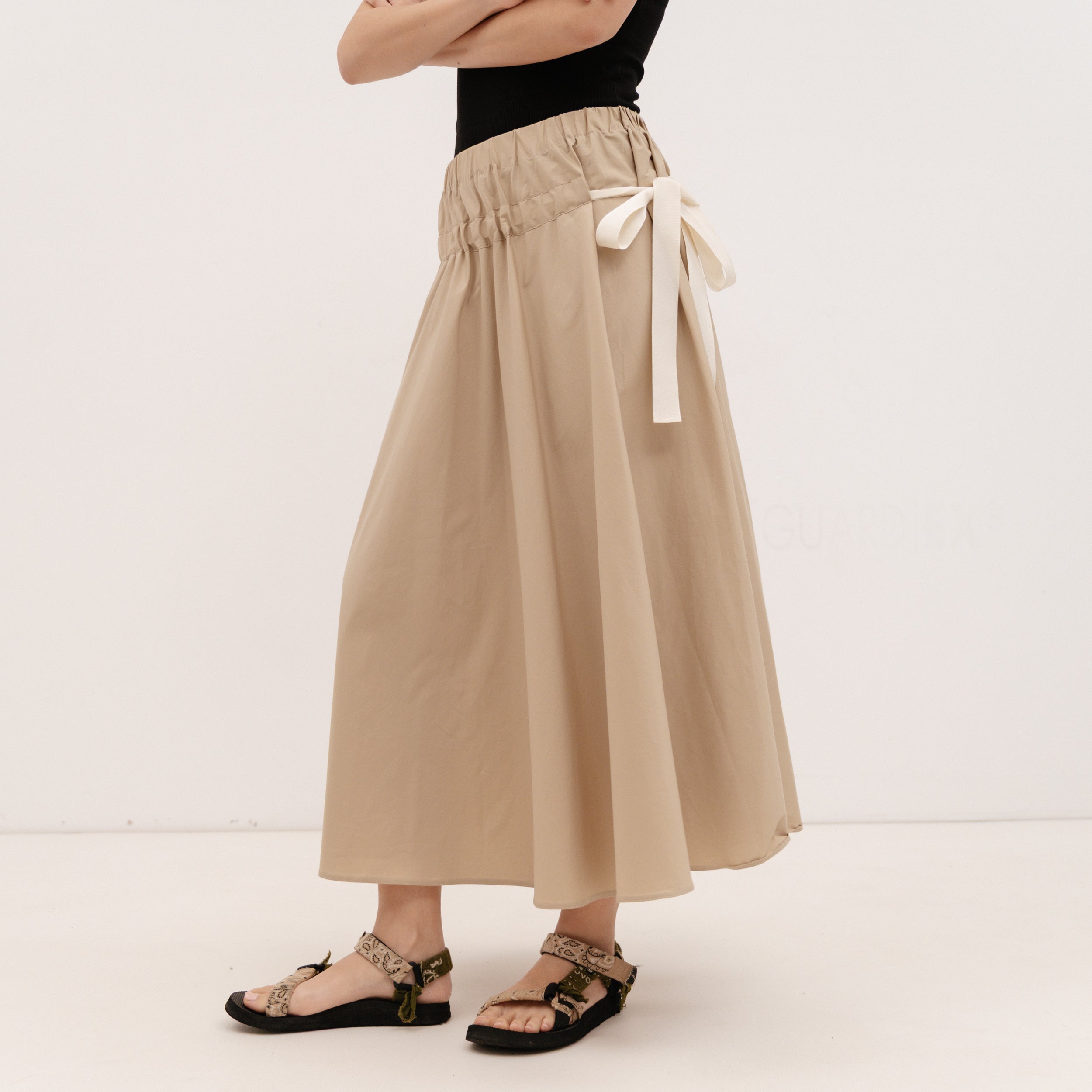 IBLUES FULL SKIRT Beige
