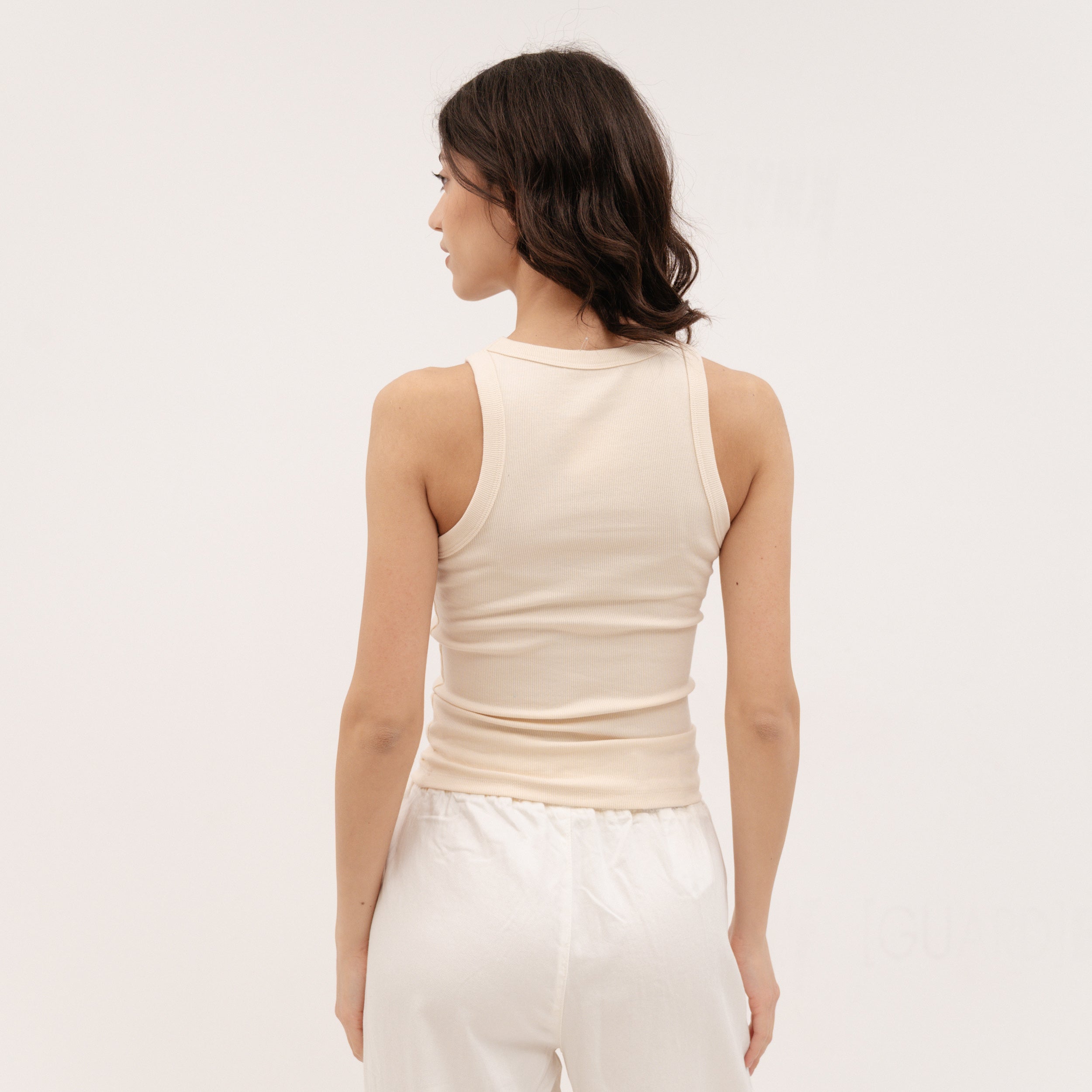 PERSA COLLECTION Beige Tank Top