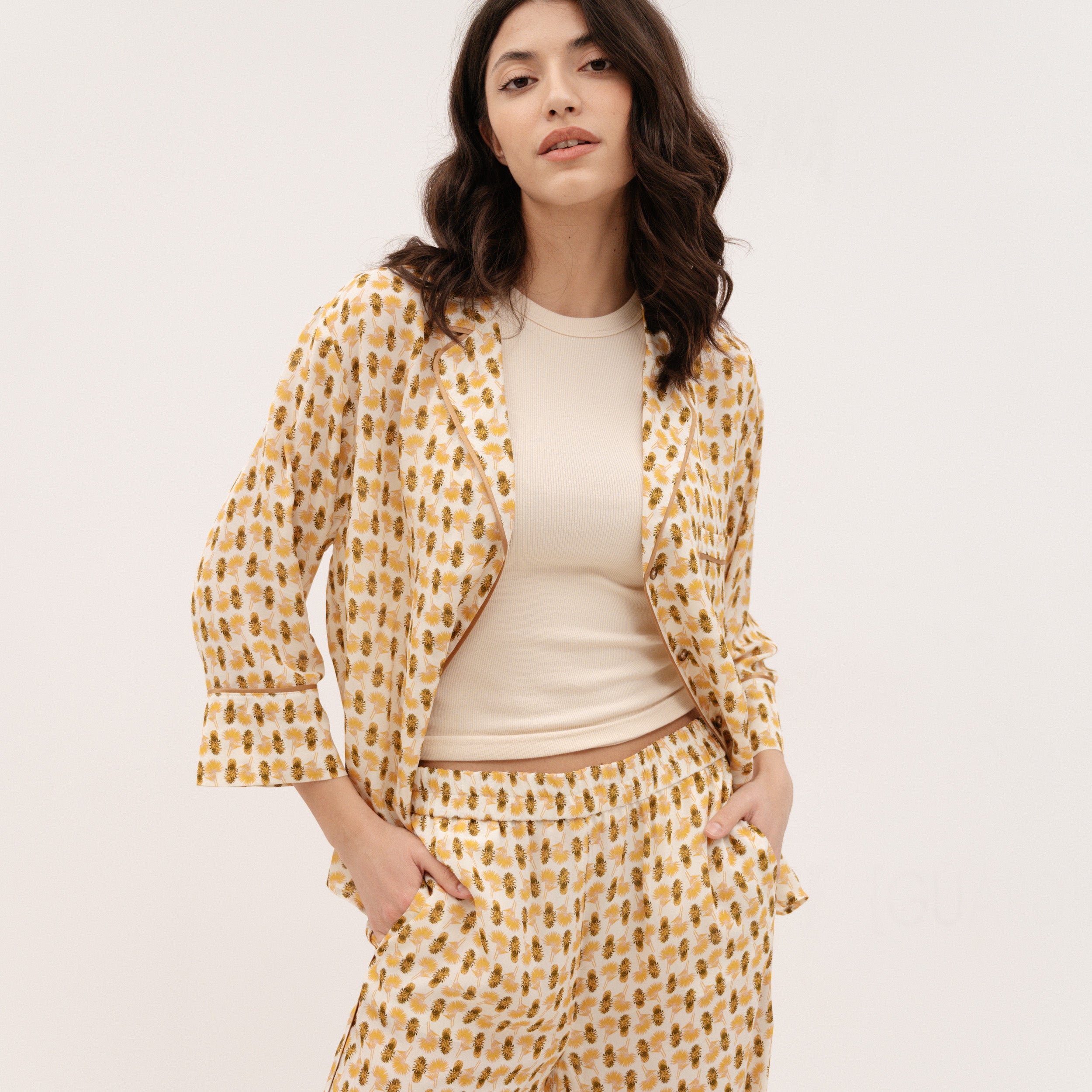 IBLUES STRAIGHT-FIT SHIRT Pineapple