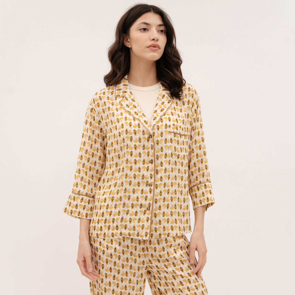 IBLUES STRAIGHT-FIT SHIRT Pineapple