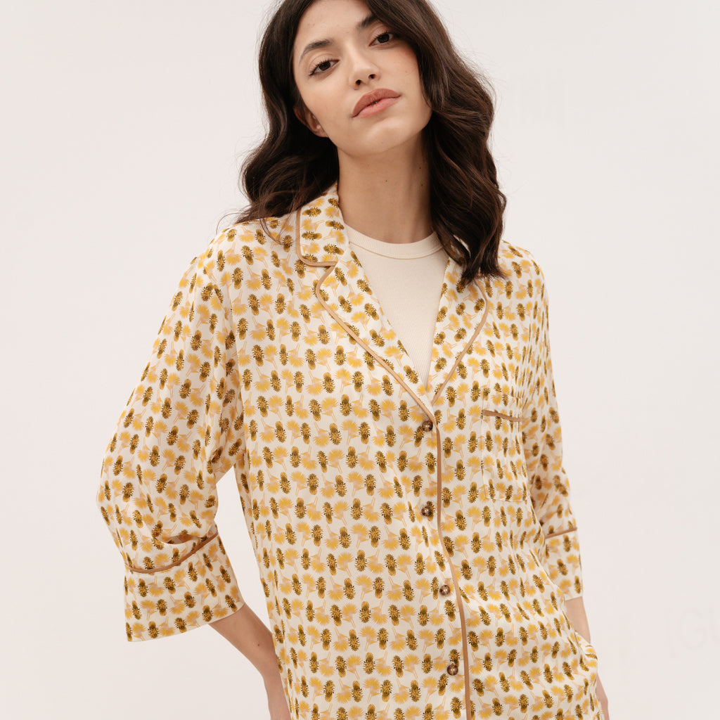 IBLUES STRAIGHT-FIT SHIRT Pineapple