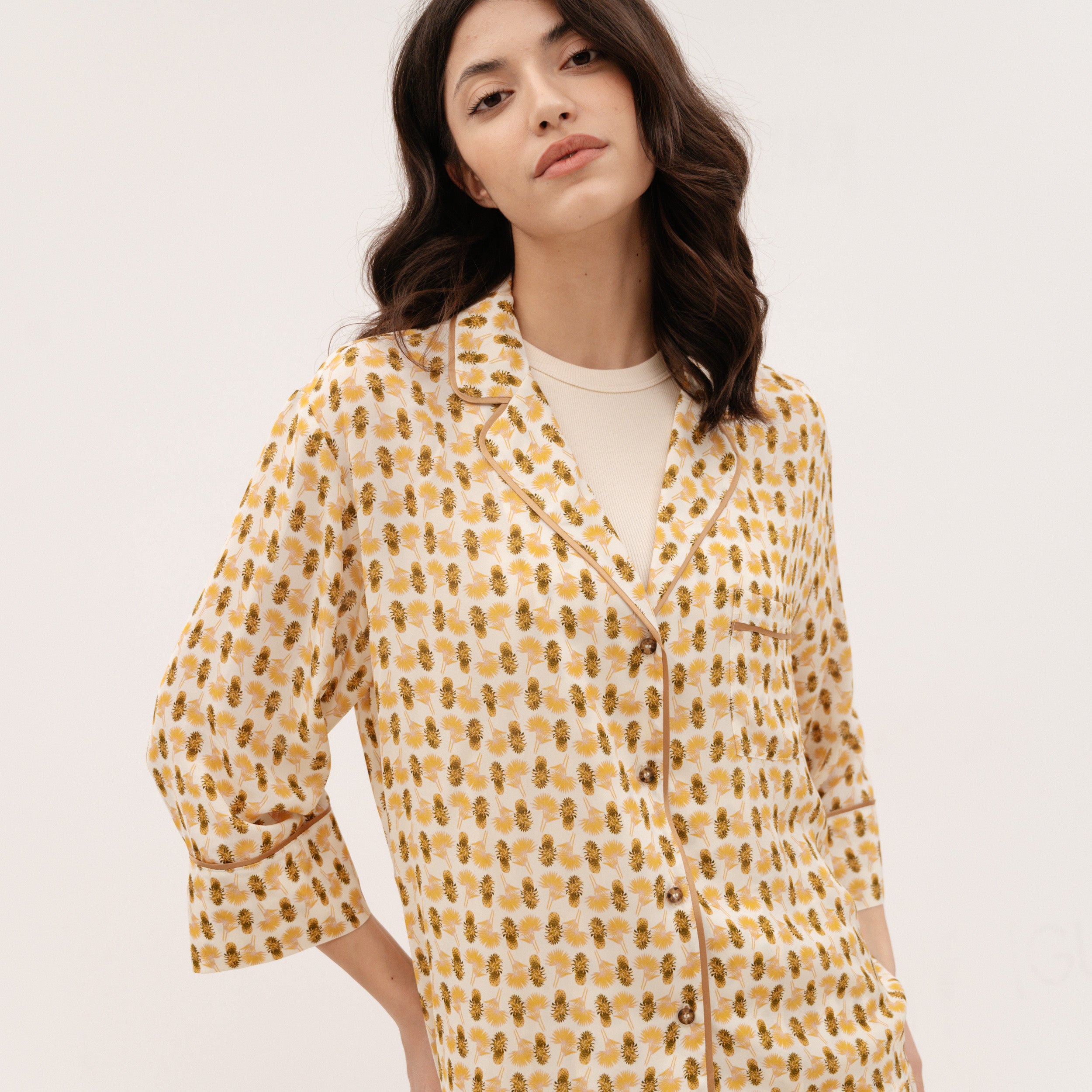 IBLUES STRAIGHT-FIT SHIRT Pineapple