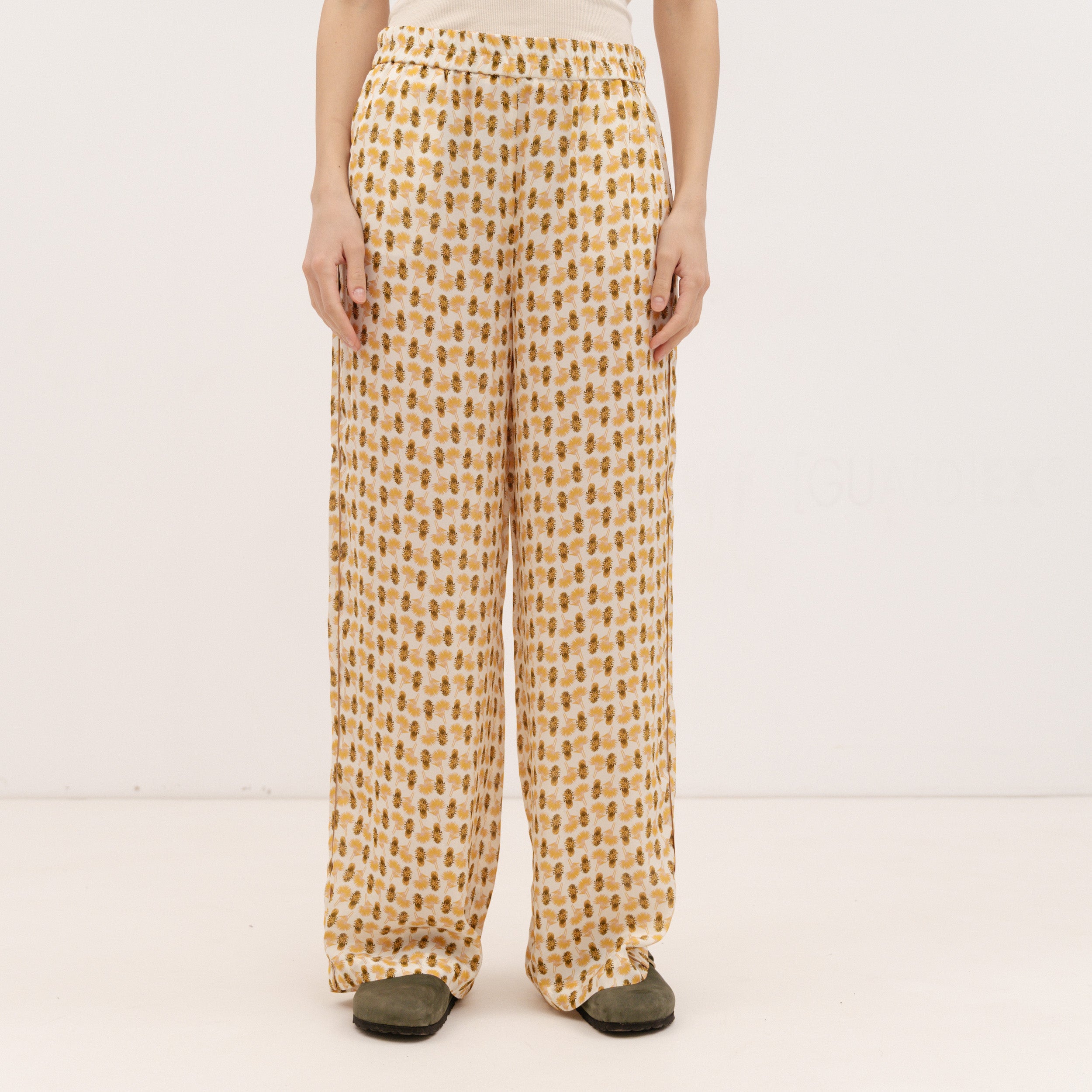 IBLUES FIGURE-SKIMMING TROUSERS Pineapple