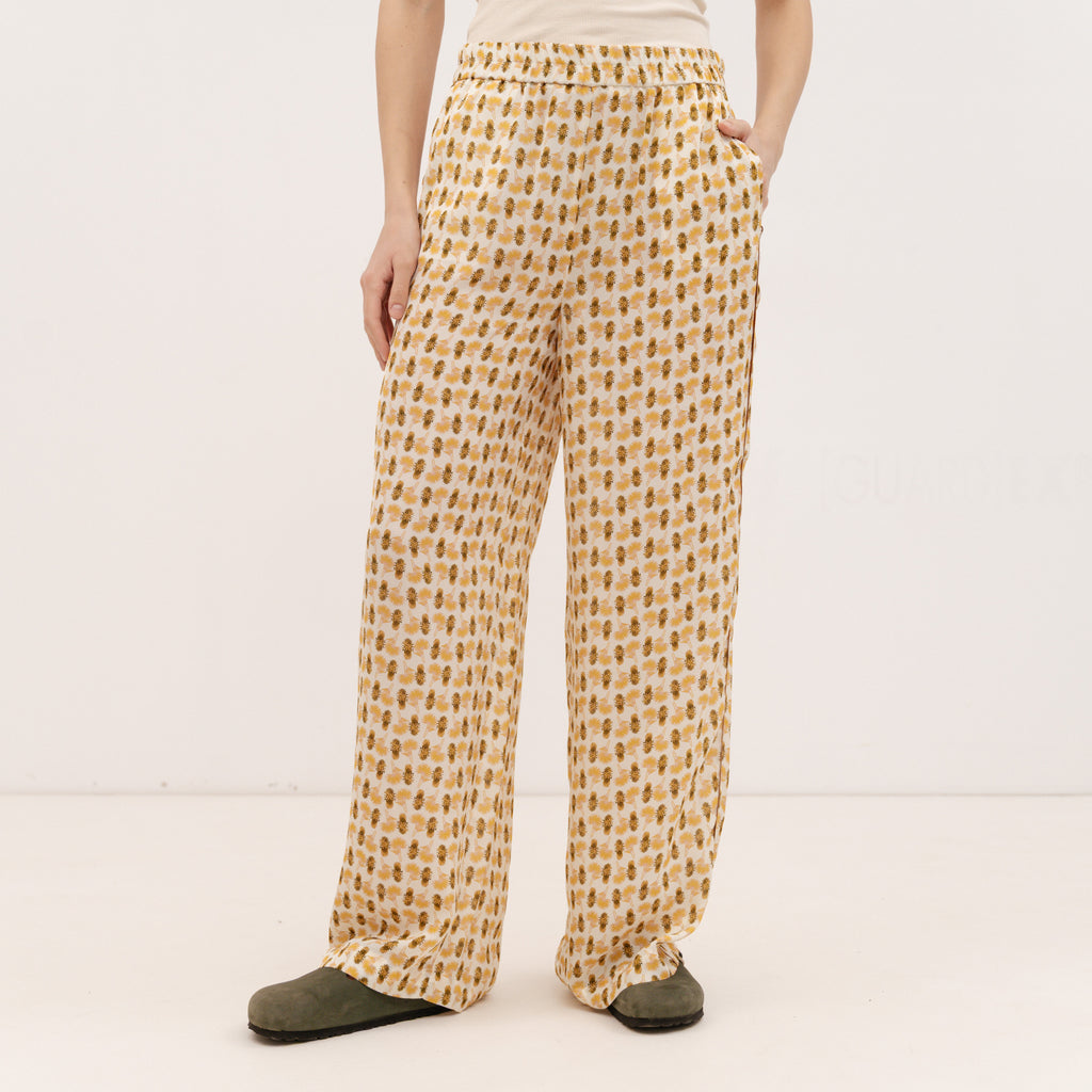 IBLUES FIGURE-SKIMMING TROUSERS Pineapple