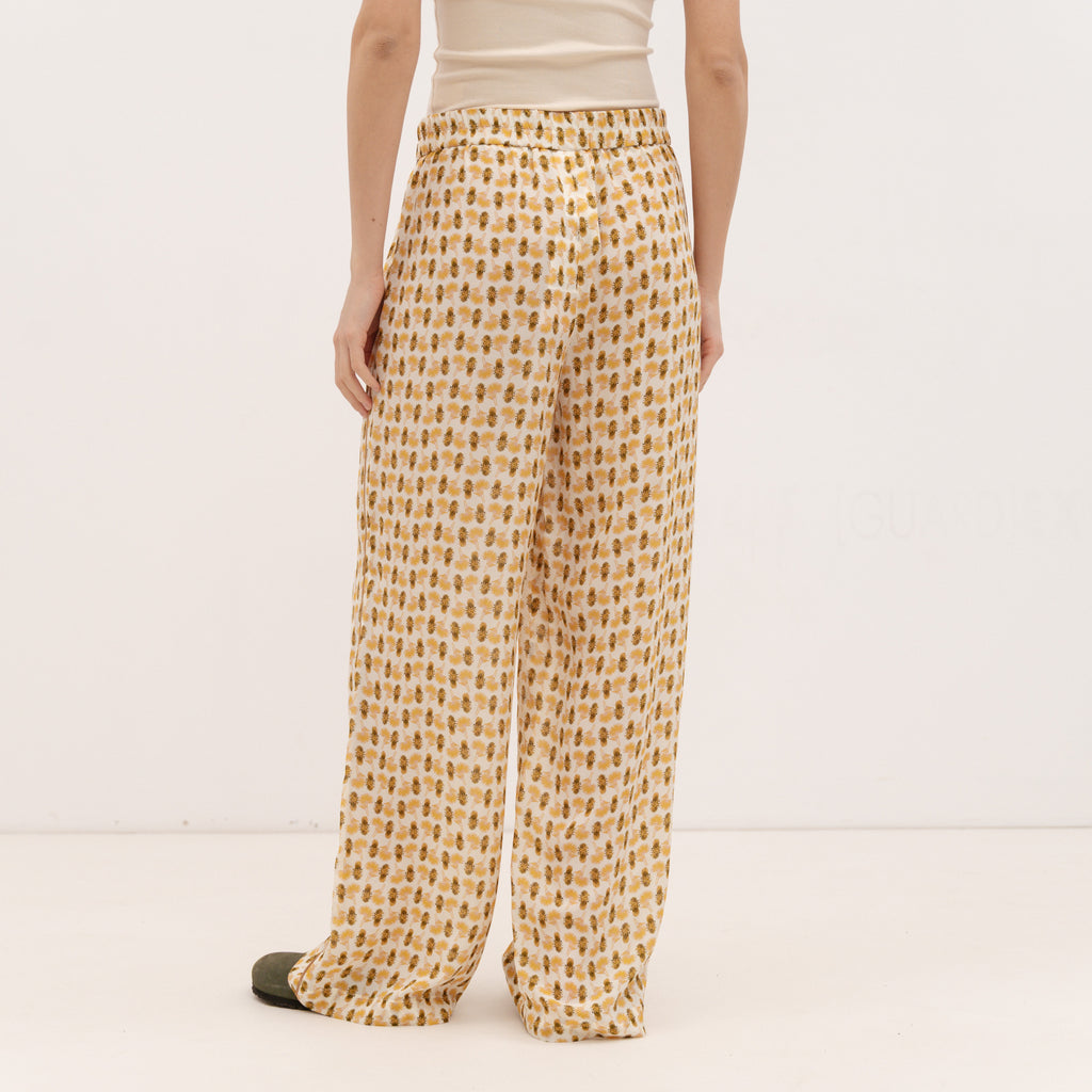 IBLUES FIGURE-SKIMMING TROUSERS Pineapple