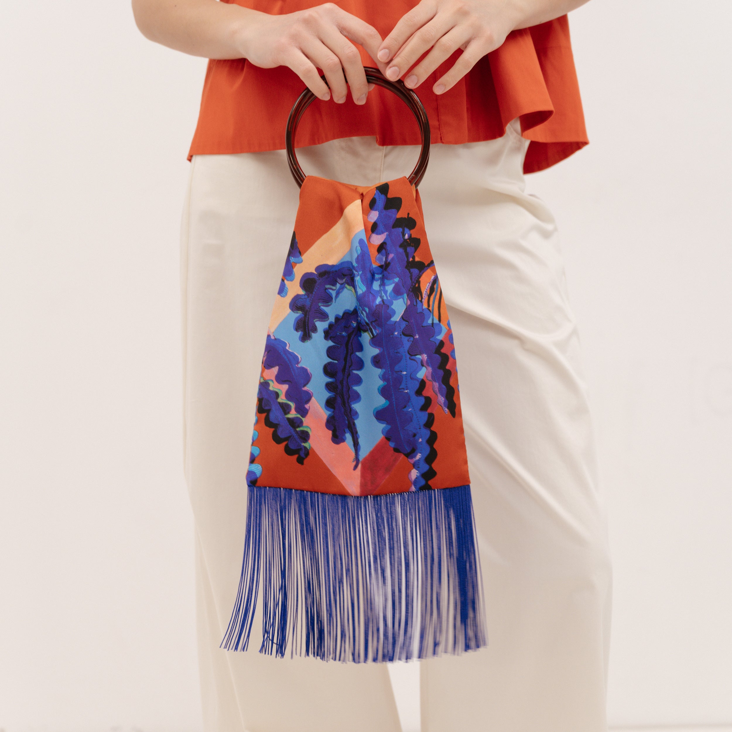 ELENI MALAMI Luxury HandBag with acrylic handles