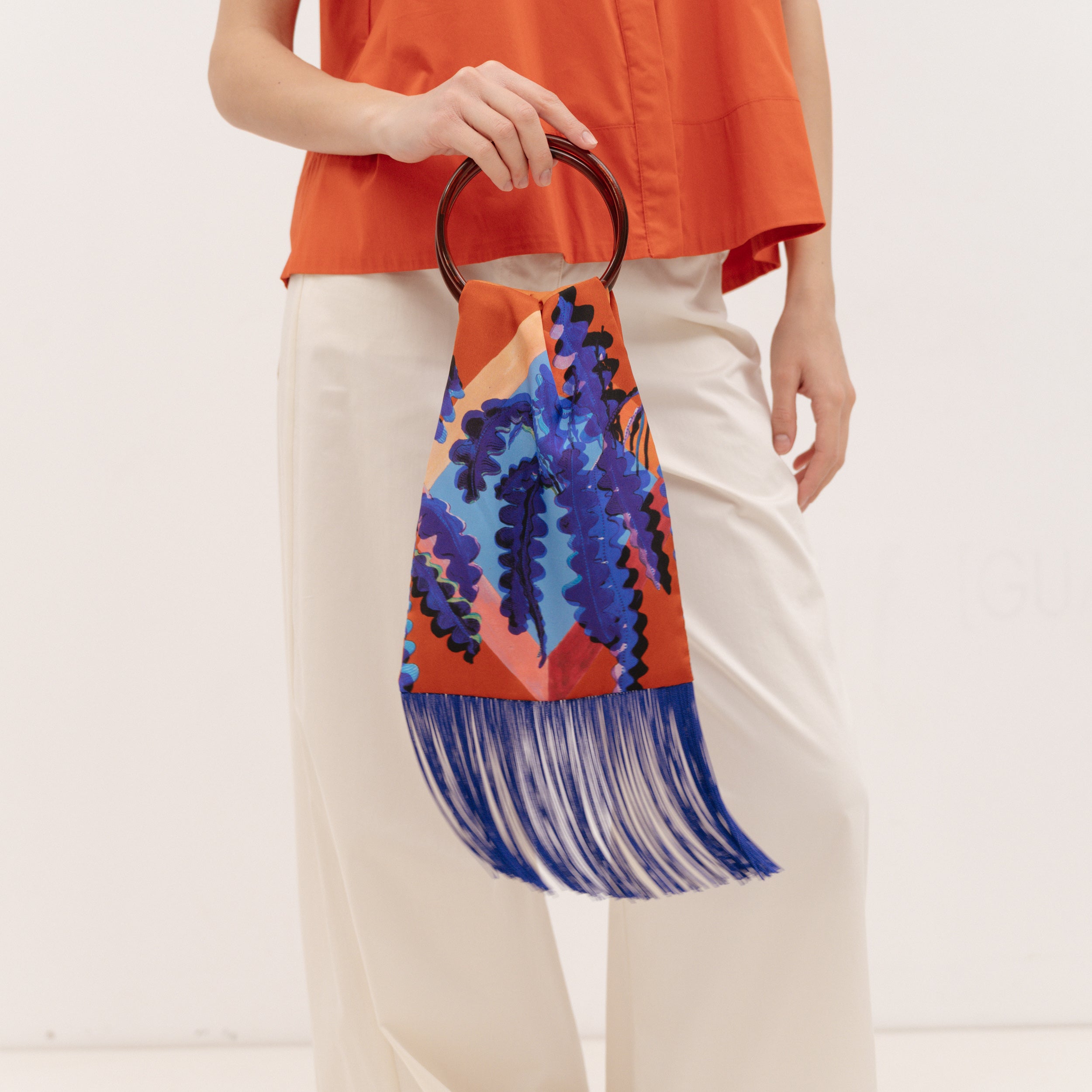 ELENI MALAMI Luxury HandBag with acrylic handles