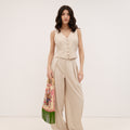 ELENI MALAMI "Summer in the City" Luxury HandBag with Bamboo Handles