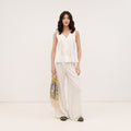 YESZEE White Satin Pants