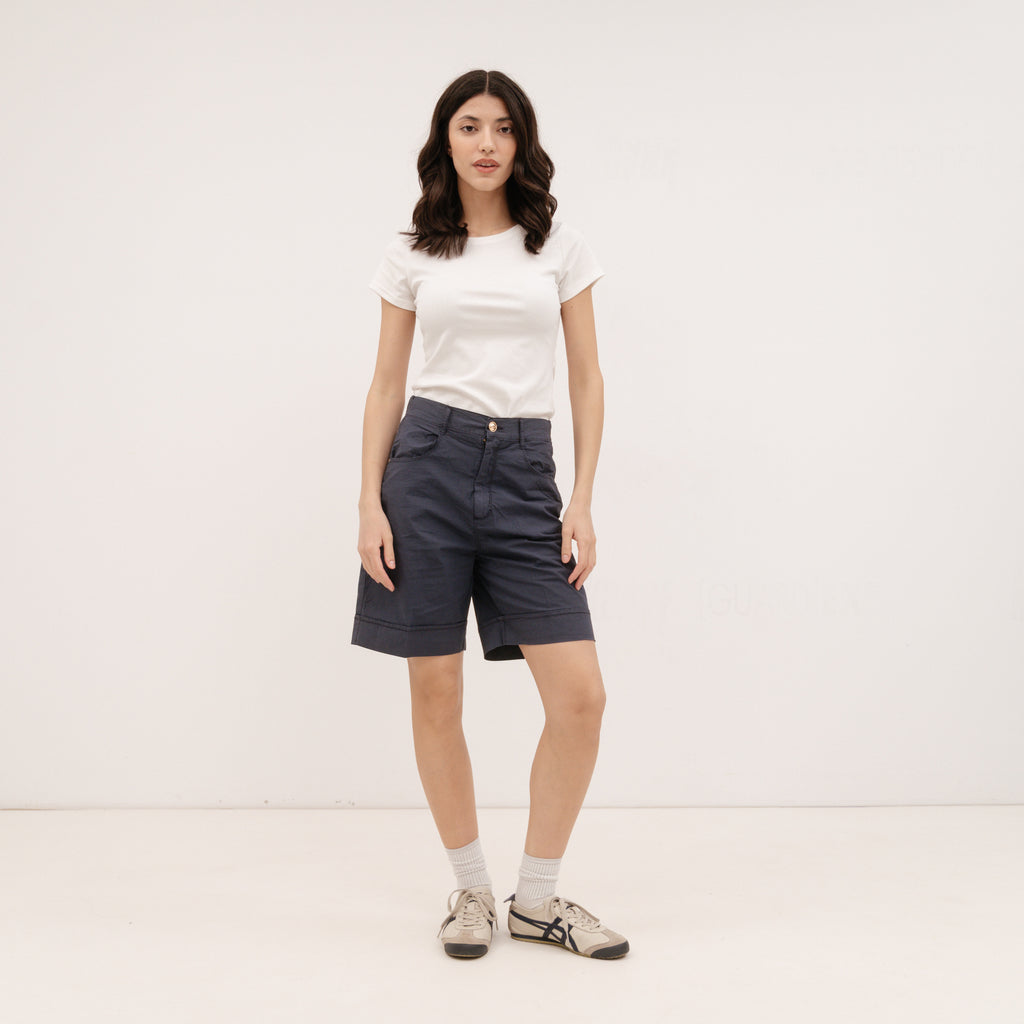YESZEE Blue Cotton Shorts
